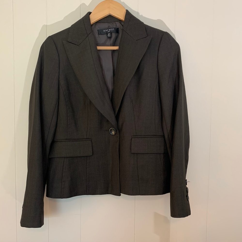 Nine West-NWT Kensington Blazer 6P, Deep Loden